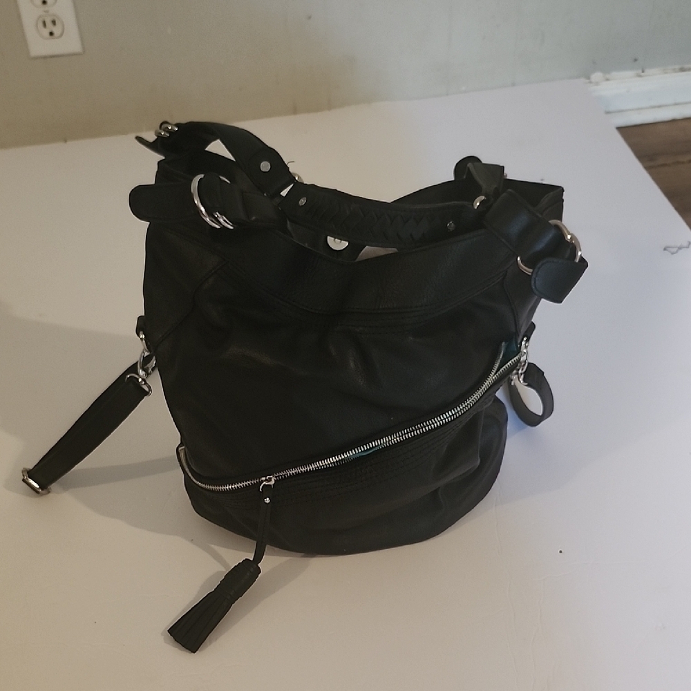 Jessica sinpson Black Leather Shoulder Bag